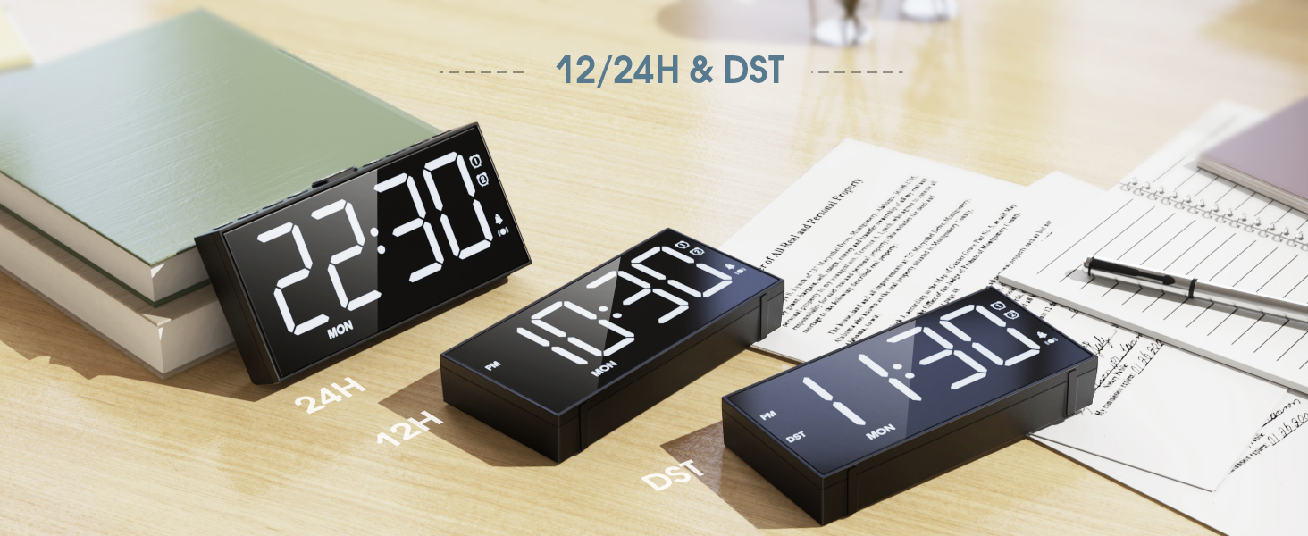 Alarm Clock with 12/24H & DST