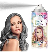 AIUEO Temporary Hair Color Spray Temporary Hair Dye, 1-Day Washable Temporary Hair Color Wax, Gra...