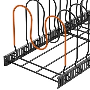 pot lid organizer for cabinet pot and pan organizer for under cabinet pan storage organizer