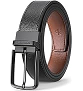 BOSTANTEN Belt Men Leather Reversible Belts for Men 1 3/8" for Casual Golf Dress Pants, Two-in-On...
