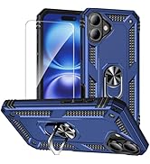 HNHYGETE for iPhone 16 Case with Screen Protector: 360°Grade Rotatable Kickstand (Non-Slip) Milit...
