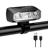 SKYFIRE 1800 Lumens Bright Bike Light for Night Riding, USB-C Rechargeable Bicycle Headlight, Dua...