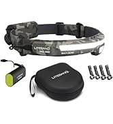 Liteband PRO Bundle 1500 Lumens LED Headlamp Rechargeable Battery Powered, Bright Tactical Head L...