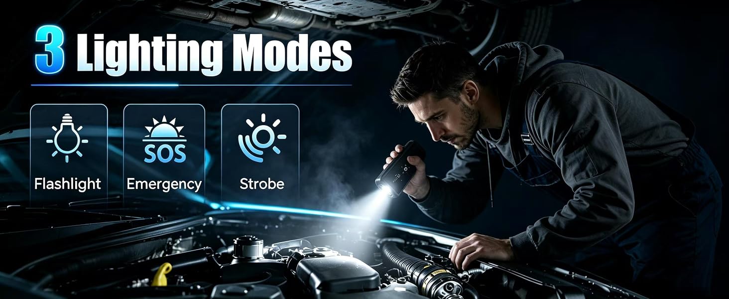 Tire Inflator Portable Air Compressor, 120PSI Cordless Tire Inflator with Digital Gauge