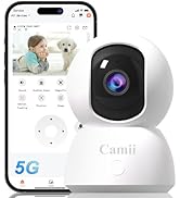 Indoor Camera, 2K Pet Cameras for Home Security Dual Band WiFi(2.4/5G), Security Camera with Phon...