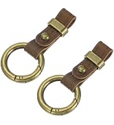MECCANIXITY Genuine Leather Keychain Blanks, Vintage Bulk Rectangle for Home Car Keys DIY Craft Gift