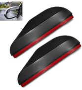 Yiwview 2PCS Side Mirror Rain Guards, Rear View Mirror Rain Visors, Universal Self-Adhesive Weath...