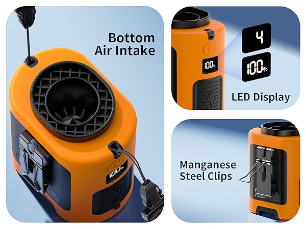portable waist fan for outdoor camping
