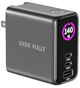 140W MAX USB C Charger | 3-Port Fast Charging Station (2xUSB-C PD3.1 + USB-A QC3.0) | Intuitive T...