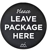 Leave Packages Here Sign Mat: Award Winning Design. Heavy-Duty Rubber. Avoid Contact. Stops Packa...