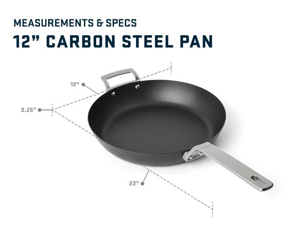 12 inch carbon steel pan 12" pan