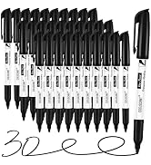 coruscant Fine Point Permanent Markers Bulk, 30 Pack Quickly Drying, Waterproof, Smudge-proof, Fa...