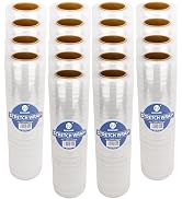 NEXCOVER 18 Inch Stretch Wrap - 1200 Feet | 60 Gauge, 18 Roll Clear Plastic Self-adhering Stretch...