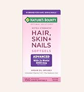 Nature's Bounty Advanced Hair, Skin & Nails, Argan-Infused Vitamin Supplement with Biotin