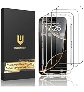 UNBREAKcable for iPhone 16 Pro Screen Protector, 3-Pack Full Coverage Tempered Glass [Military Gr...