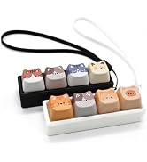 2 Pack Keyboard Fidget Clicker, 4 Keys Clicky Keyboards Keychain Fidgets for Adults, Creamy Stres...