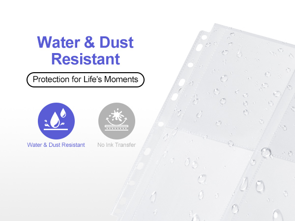 Clear Plastic Photo Sleeves, Acid-Free Page Protectors, Large Capacity Family Wedding Picture Albums