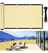 Sun Shade Cloth for Plants, Balcony Privacy Screen Cover, Garden Shade Cloth with Grommets, Sunbl...