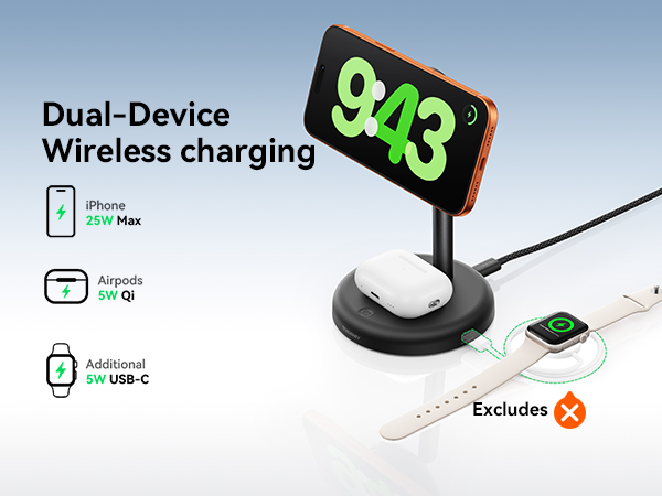iPhone charger Harnesses the latest Qi2 Certified technology for a powerful 25W max output.
