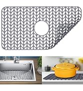 JIUBAR Sink protectors for kitchen sink |12"13"16"18"19"24"26"28"29"30"silicone sink mat| Silicon...