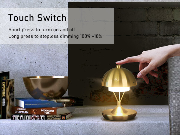 Cordless touch lamp
