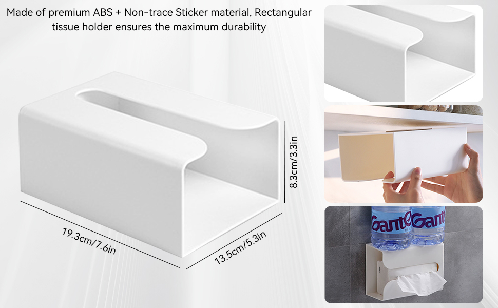 Holder Self Adhesive Wall Mounted Facial Tissues