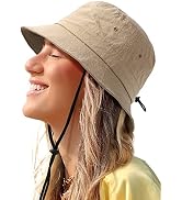 Waterproof Bucket Hat for Women Men Rain Hat UPF 50+ Wide Brim Boonie Sun Hat Foldable Summer Flo...