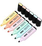 ZEYAR Highlighter, Pastel Colors Chisel Tip Marker Pen, AP Certified, Assorted Colors, Water Base...