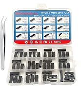 49Pcs 25 Types 74HCxx and 74LSxx Series Logic IC Assortment Kit & IC Socket,Minidodoca Logic IC S...