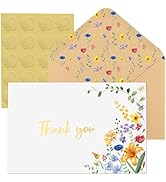 Thank You Cards with Envelopes, 100 Pack 4x6 Inch Thank You Cards Bulk Blank Notes Card with Enve...