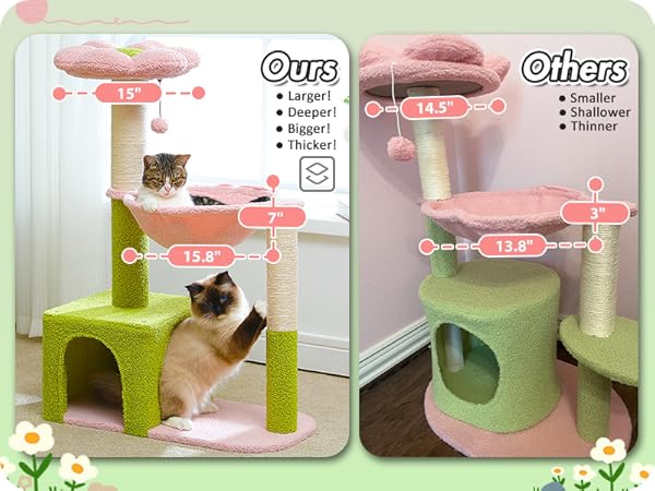 Posts and boards are made from FSC-certified wood for a safe indoor cat experience.