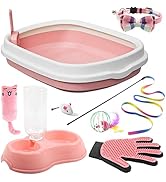 Lobeve Kitten Starter Kit,8 Piece Cat Essentials Set. Includes:Cat Litter Box,Cat Toys,Automatic ...