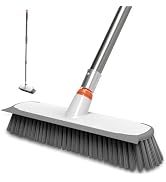 Floor Scrub Brush with Long Handle, Stiff Bristles Deck Brush, BITOPE Multi-Purpose Heavy Duty Ha...