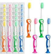 HAIFOTRVA Disposable Toddler Toothbrush Kids Pack of 120,Manual Suction Cup Bulk Kids Toothbrushe...
