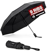 G4Free 42 Inch Travel Umbrella, Compact Vented Windproof Umbrella for Rain | Double Canopy, Light...