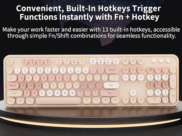colorful wireless keyboard