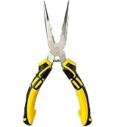 BOOSDEN 8 inch Needle Nose Pliers with Side Cutters, Precision Long Nose Pliers with Wire Cutters...