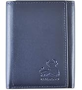 Leather Wallet for Men with RFID Blocking in Mountain Sky Blue