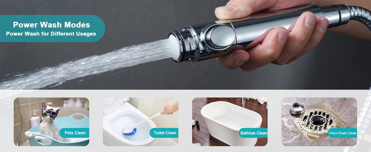 shower head with long hose
