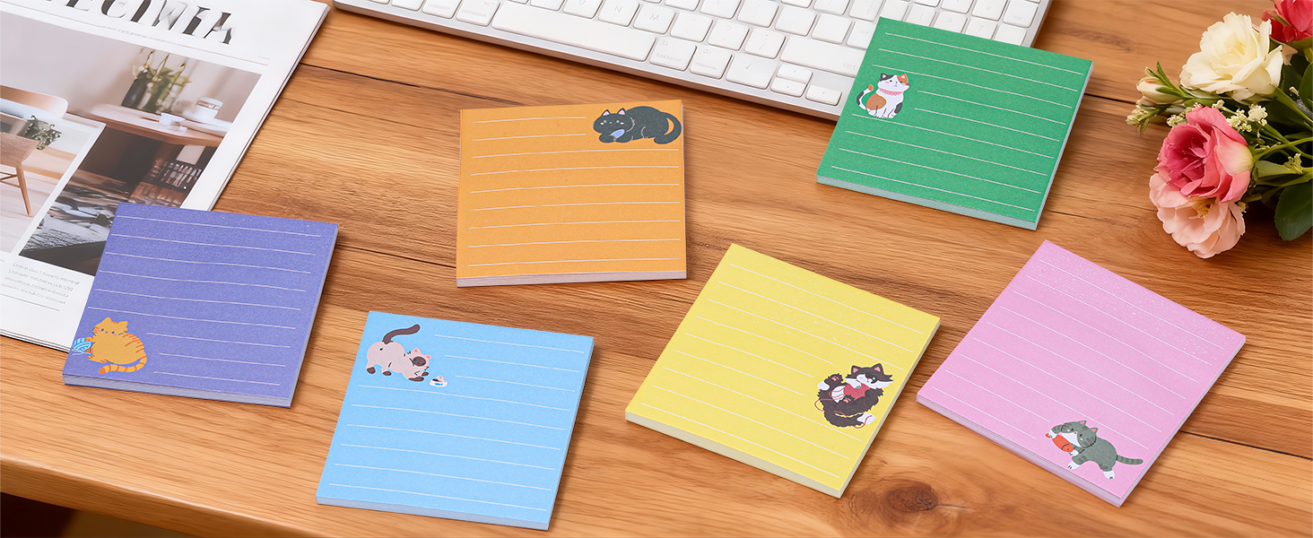 cat sticky notes