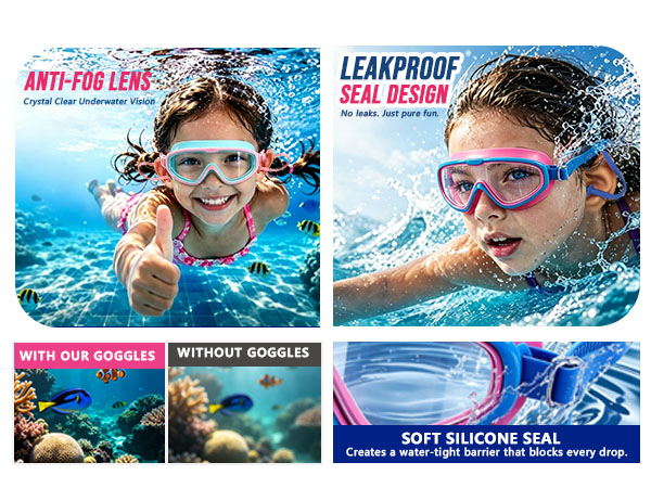 swimming goggles for kids anti fog swim goggles leakproof swim goggles