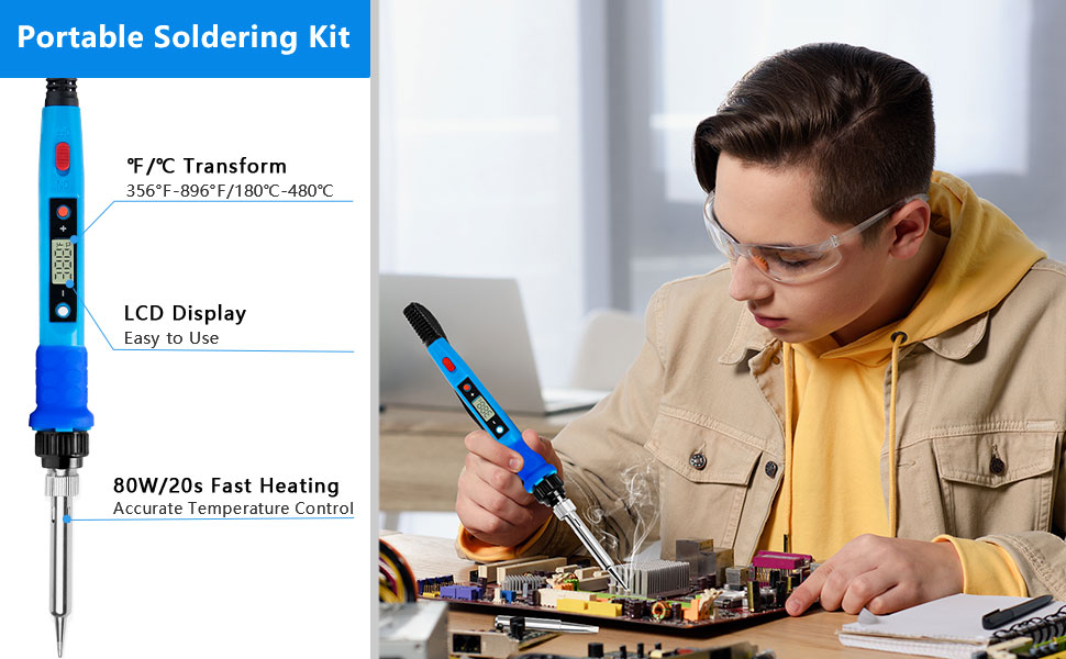 LCD digital soldering iron
