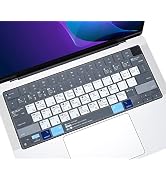 Keyboard Cover with MAC OS Shortcut Hot Keys for Apple MacBook Pro 14 inch A2442 A2779 2021 2023/...