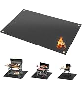 YUHFERA Fire Pits Under Grill Mat - BBQ Grill Pad for Gas & Electric Grills, Protect Decks & Pati...
