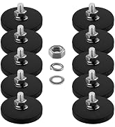 Rubber Coated Neodymium Magnets, Anti Scratch Rubber Coated Magnet with M6 Male Threaded Stud&Nut...