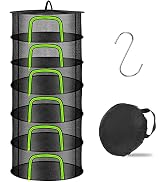 Coopache 6 Layer Herb Drying Rack Hanging Mesh Plant Dry Net Basket for Herbs Plants Flower Veget...