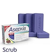 Scrub bar soap face cleanser for oily skin, exfoliating acne body wash for deep cleansing
