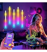 Led Light Bar with Music Sync, 5-Pack RGB+IC Ambient Lights, USB Powered App-Controlled Lighting ...