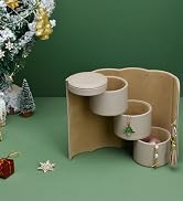 Vlando Travel Jewelry Roll Box Organizer, Leather 3-Section Jewelry Storage Sorter Holder for Nec...