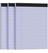 3pcsLegal Pads 8.5 x 11, Notepads 8.5 x 11 Inch, Purple Note Pads Clear Print Writing Pads of Pap...